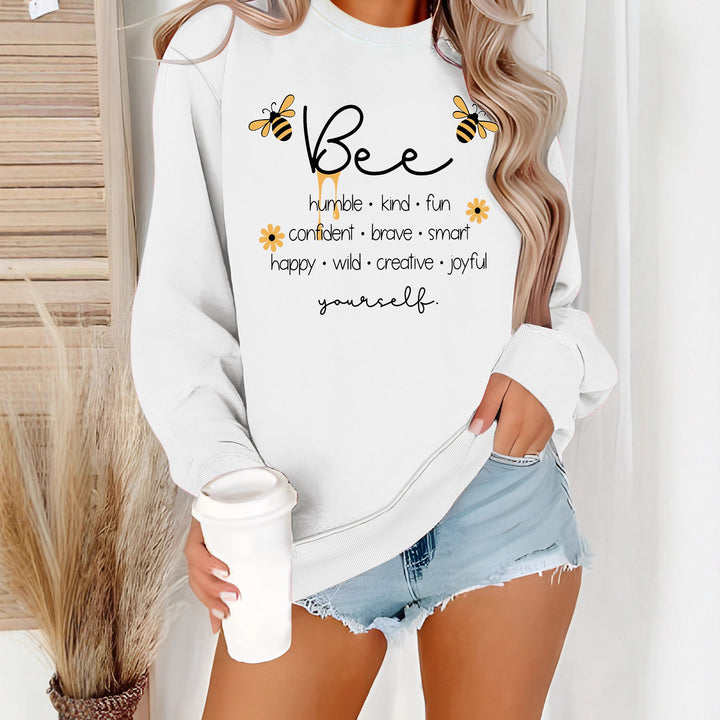 Sweat à capuche pour femmes avec motif d'abeille inspirant et affirmations positives Chic & Stil