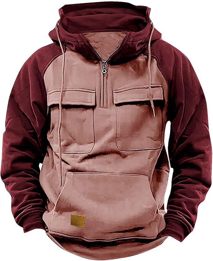 Men's sporty cotton hoodie with practical pockets Lune London