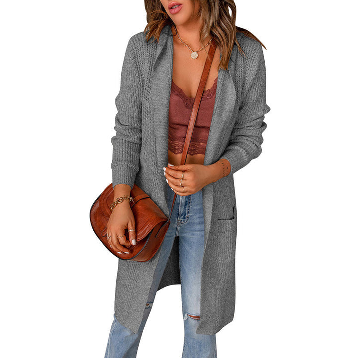 Oversized casual style women's knit jacket with pockets Lune London