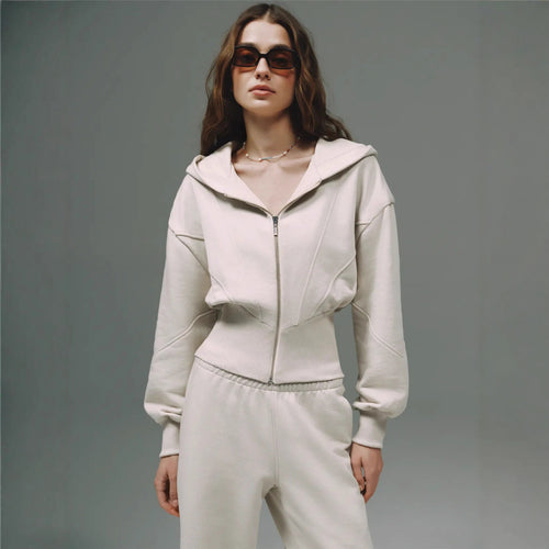High-quality fleece women's lounge set with hoodie and wide pants Lune London