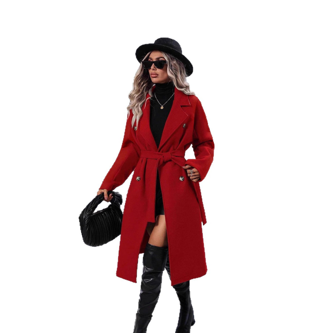 Fashionable wool coat for women with belt Lune London