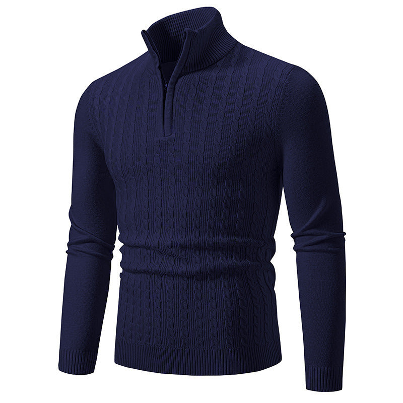 Trendy men's turtleneck sweater with zipper Lune London