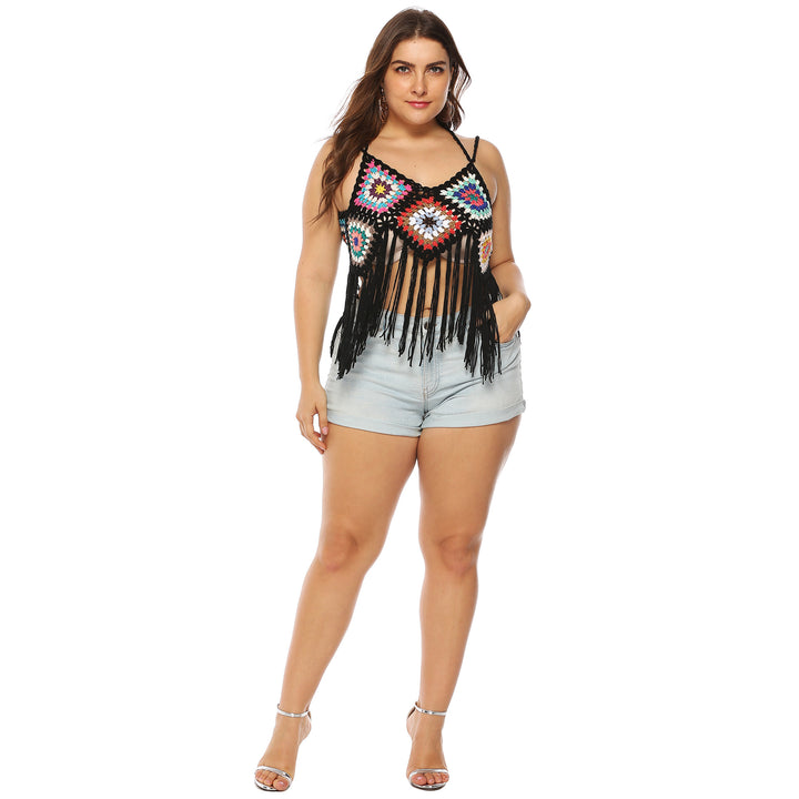 Women’s Chic and Stylish Fringed Crochet Beach Tunic