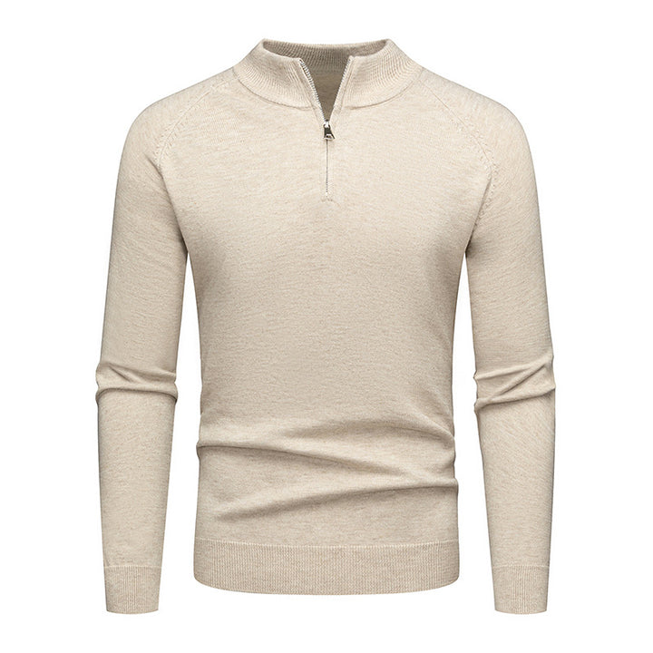 Fashion sweater for men with a short zipper Lune London