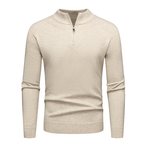 Fashion sweater for men with a short zipper Lune London