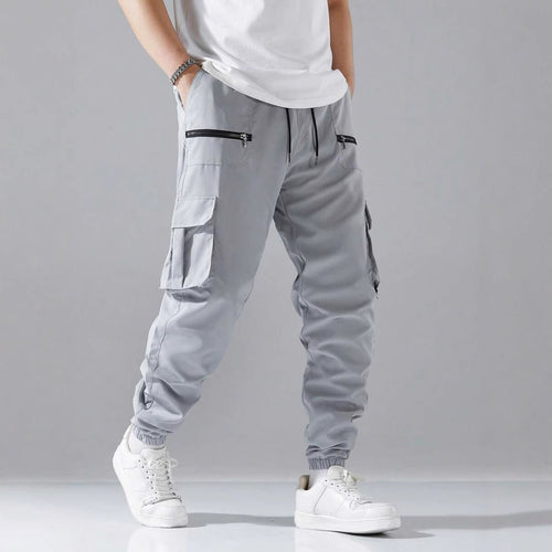 Men's cargo pants with modern zippered pockets Lune London