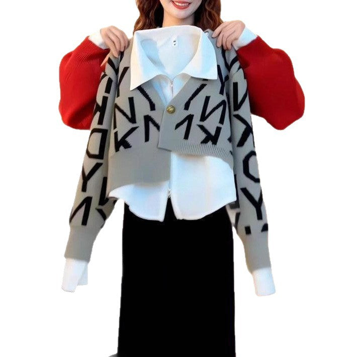 Cardigan féminin à la mode et tendance en style superposé Chic & Stil