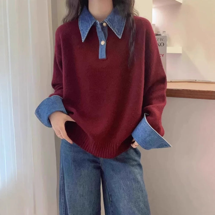 Pull confortable pour femmes avec col sportif Chic & Stil