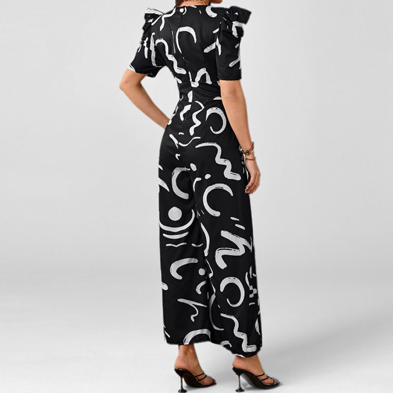 Femmes élégant combinaison avec motif graphique stylé Chic & Stil