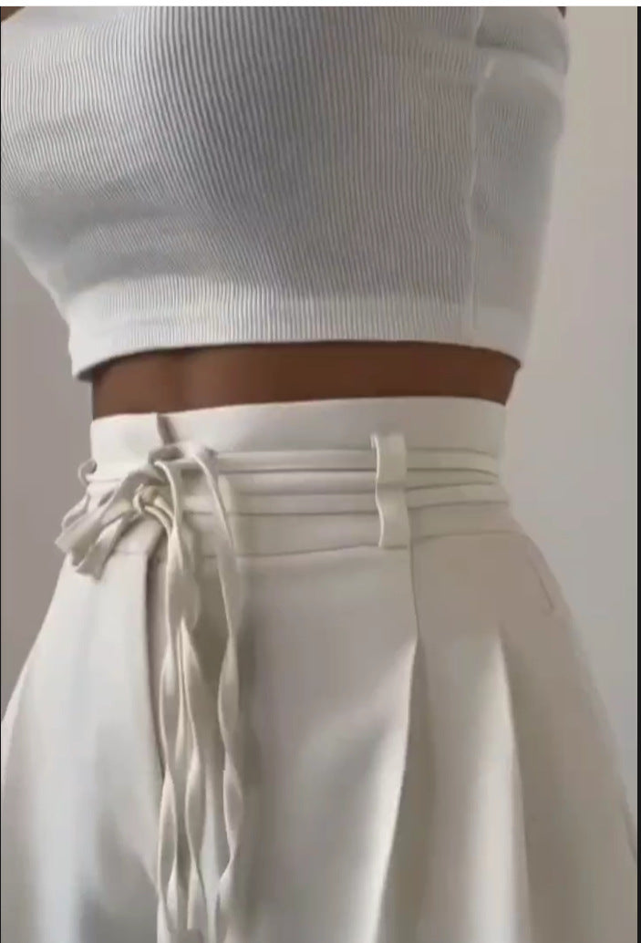 Pantalons plissés confortables pour femmes avec taille élastique Chic & Stil