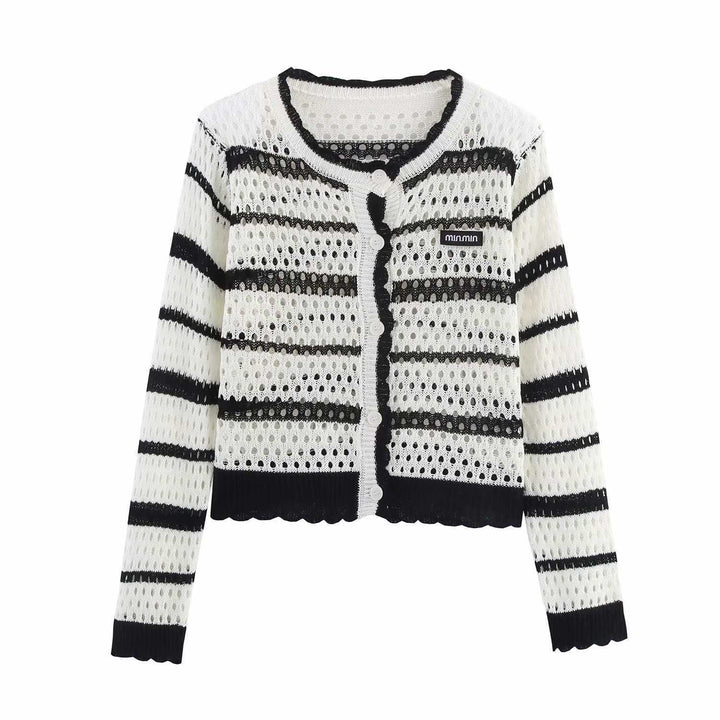 Knitted jacket for women with airy knit structure Lune London