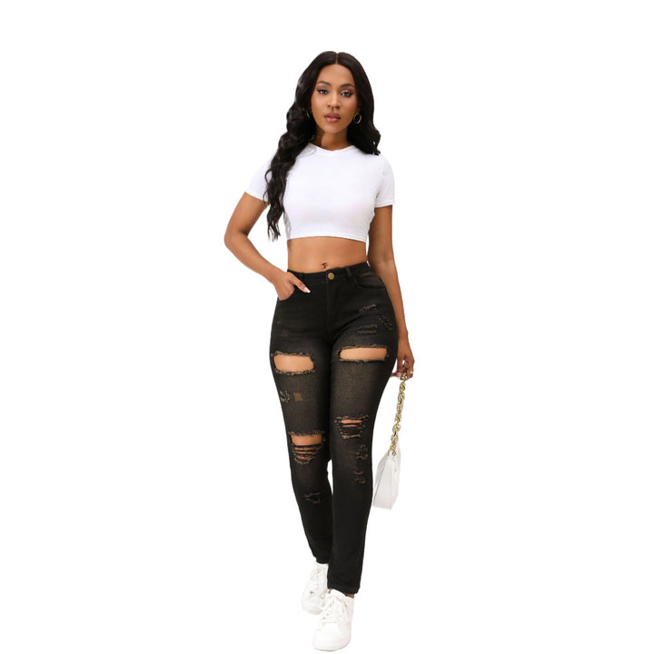 Skinny jeans for women with stylish distressed details Lune London