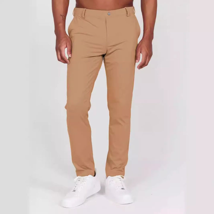 Lune London elastic slim fit chinos for men