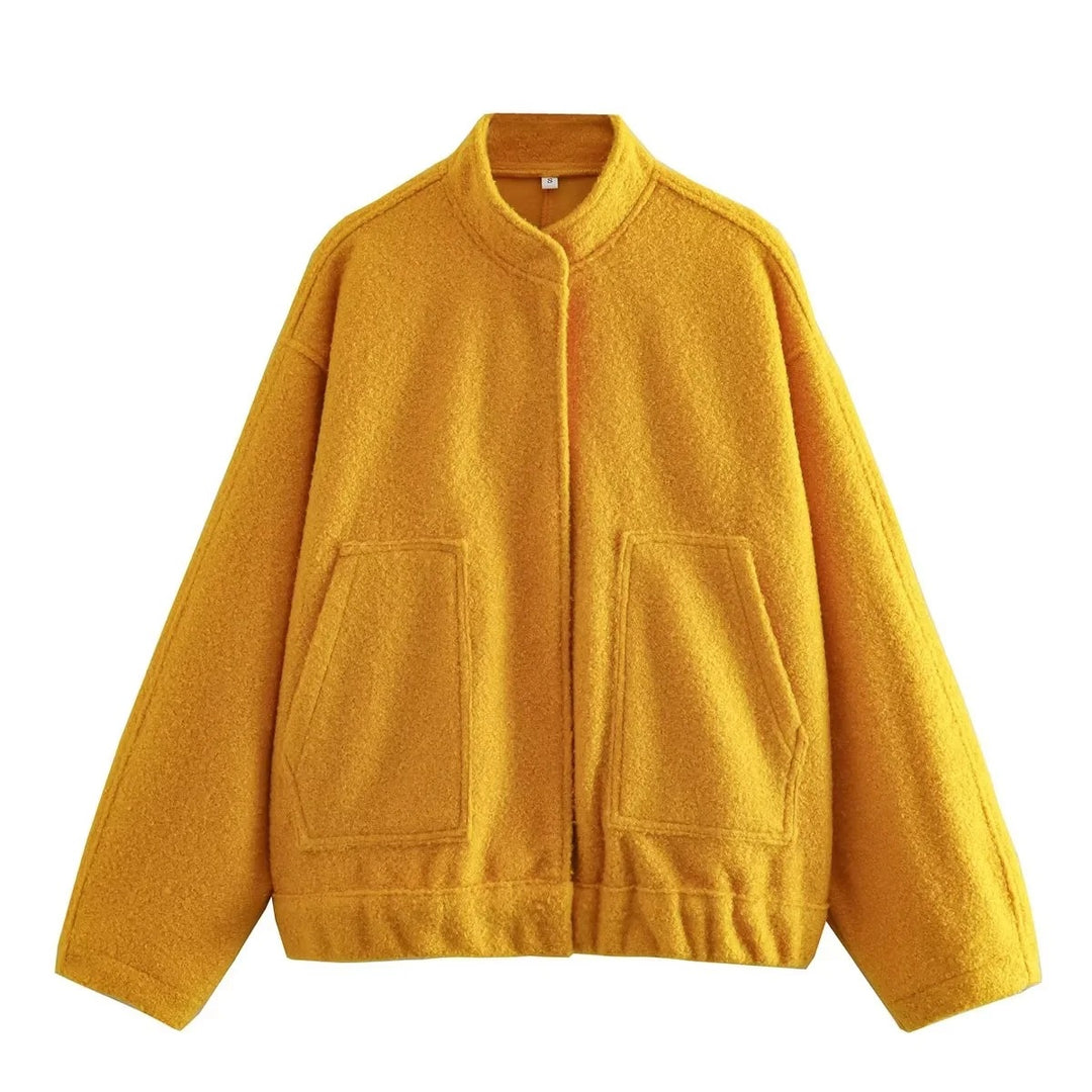 Ladies oversized fleece jacket with side pockets Lune London