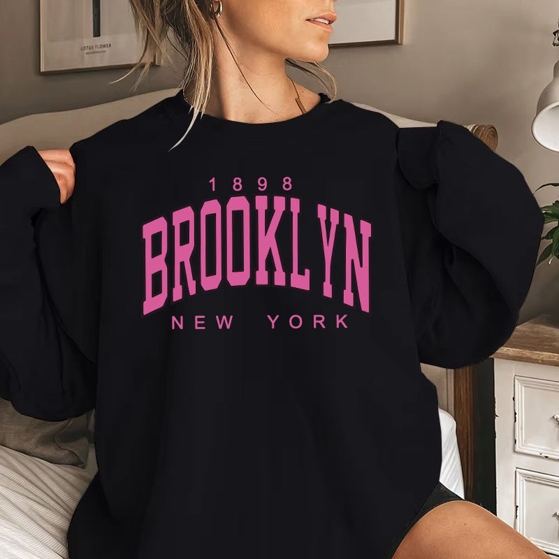 Sweat-shirt pour femmes avec impression décontractée de Brooklyn et coupe confortable Chic & Stil
