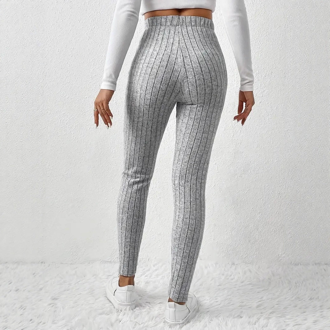 Women Padded Sweatpants with Rib Structure Lune London