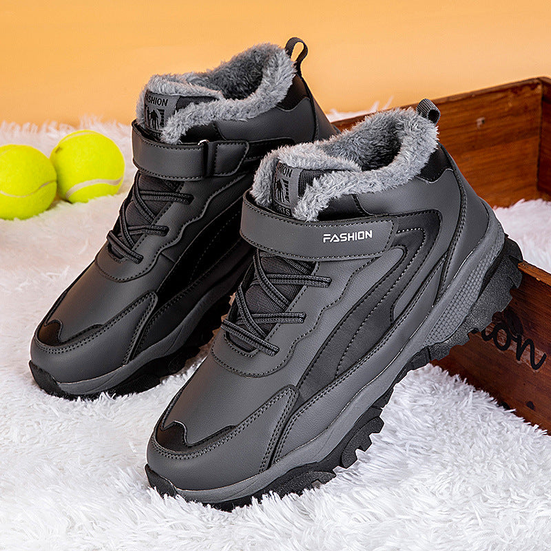 Women Warm Lined Winter Boots with Non-Slip Sole and Adjustable Velcro Closure Lune London