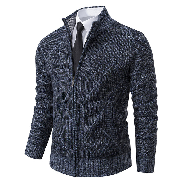 Men's knit jacket with a modern pattern and a slim fit Lune London