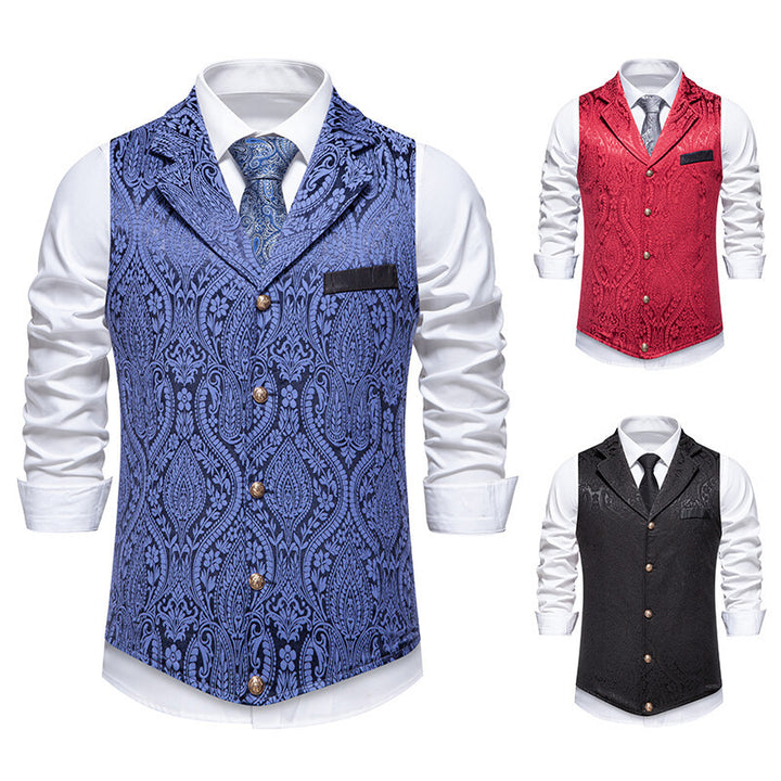 Elegant suit vests for men with a fine floral pattern and a high-quality finish Lune London