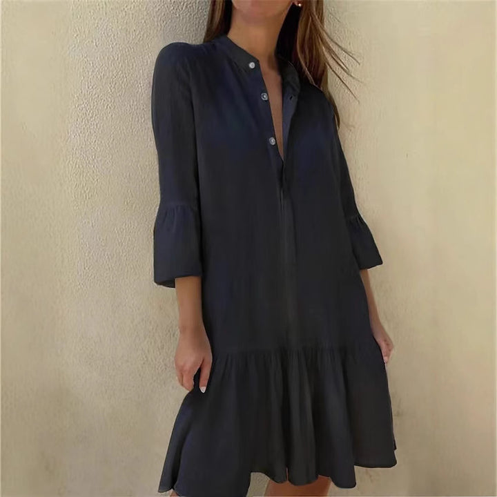 Shirt dress for women with ruffles Lune London