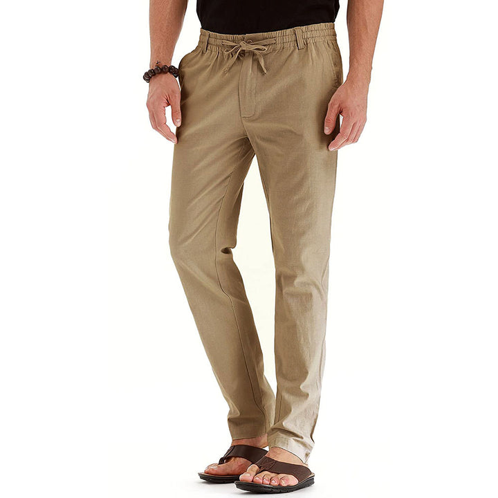 Casual linen pants for men with elastic waistband and comfortable fit Lune London