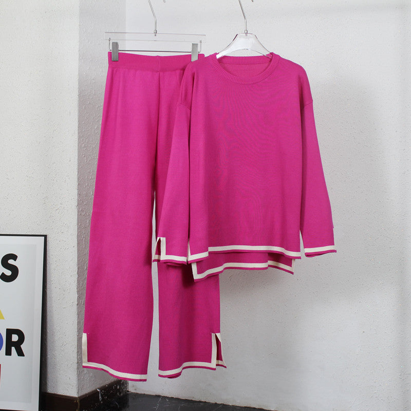 Casual knitted set for women with contrasting finishes Lune London