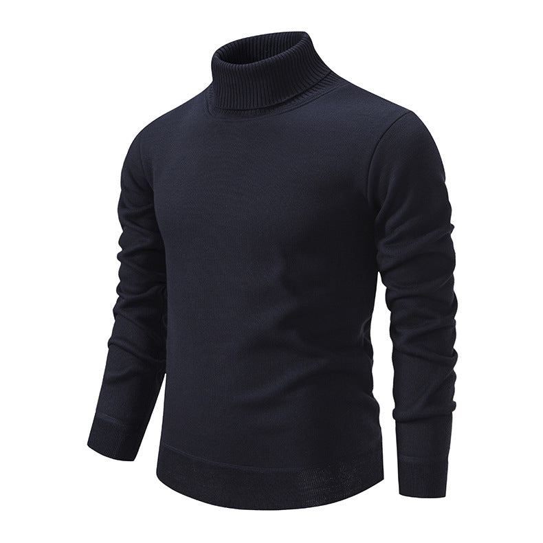 Men's soft knit turtleneck sweater with structured design Lune London
