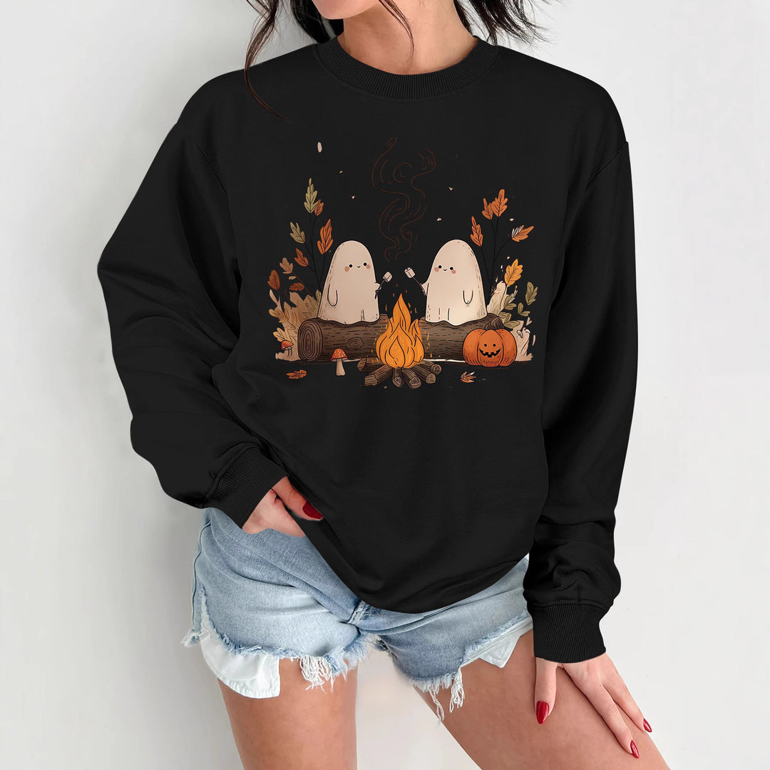 Sweat-shirt pour femmes avec motif effrayant ludique et coupe confortable Chic & Stil