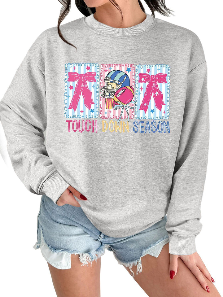 Sweat-shirt femme avec motif de football créatif et coupe décontractée Chic & Stil
