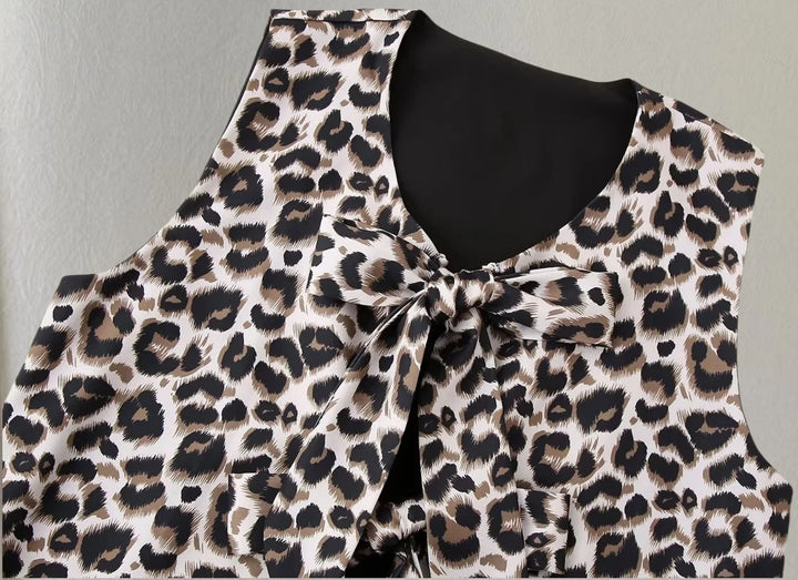 Women Large Leopard Print Chic Pants