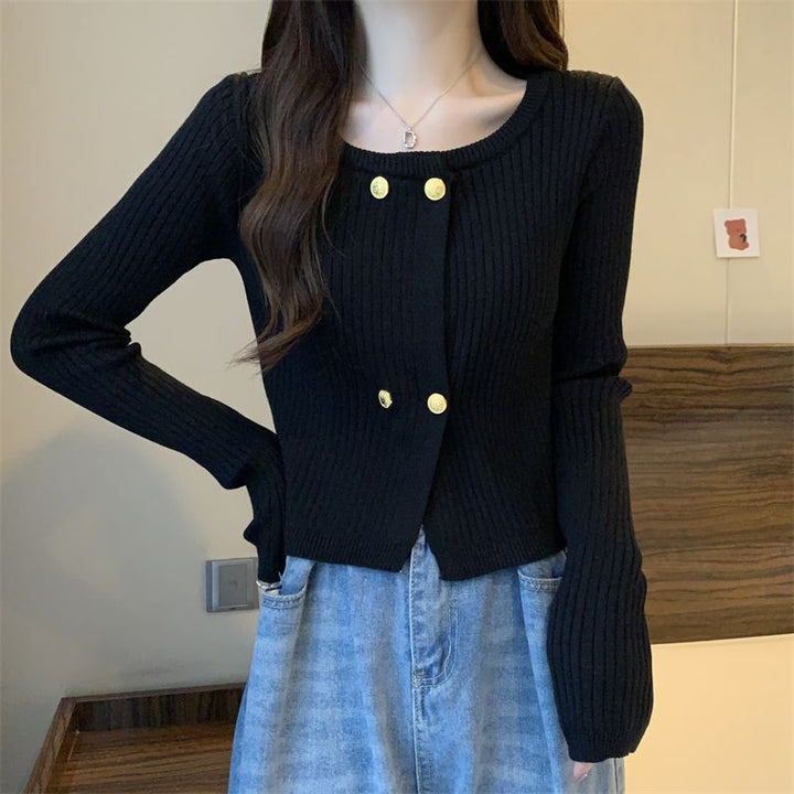Cardigan Tricoté pour Femmes avec Détails de Boutons Décoratifs Chic & Stil