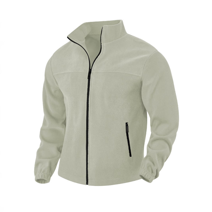 Fleece jacket for men with practical pockets and high collar Lune London