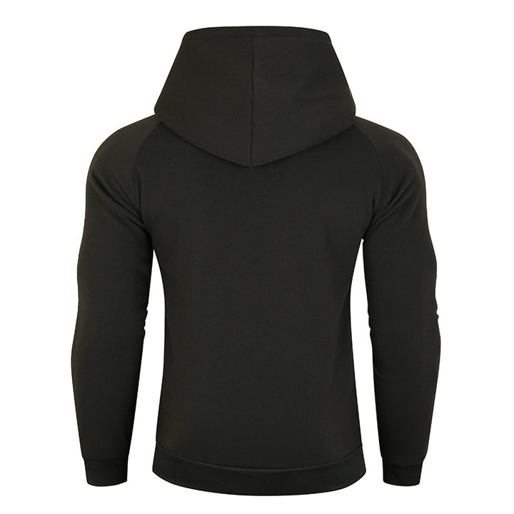 Men's hoodie with asymmetrical zip and high collar Lune London