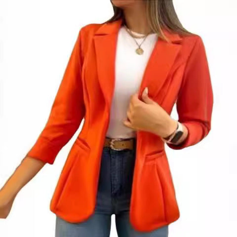Women's elegant and fitted blazer with a fine lapel Lune London