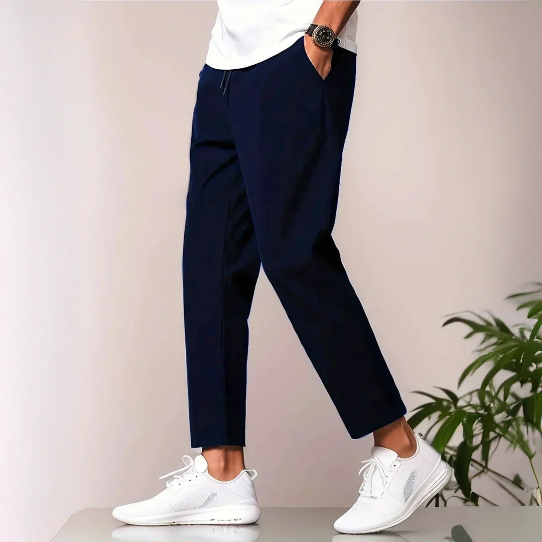 Casual trousers for men with elastic waistband and side pockets Lune London