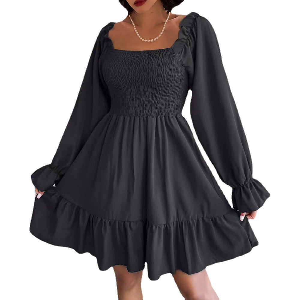 Light short dress for women with ruffles and puff sleeves Lune London
