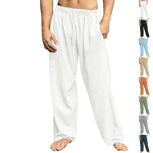 Men's Relaxed Leisure Pants with Elastic Waistband and Practical Pockets Lune London