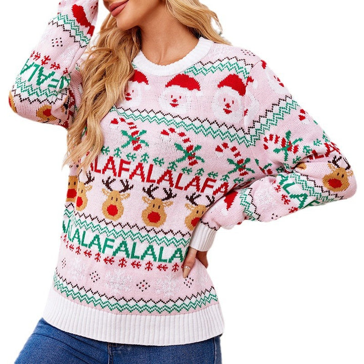 Festive Christmas sweater for women with a fun reindeer design Lune London