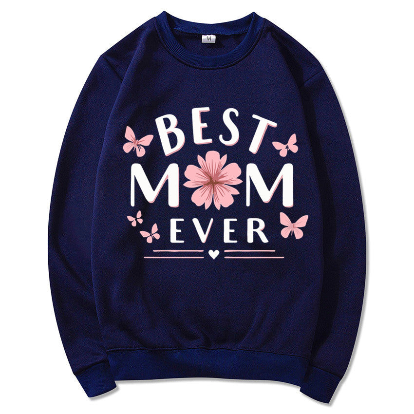 Sweatshirt pour femmes avec une phrase favorite ludique et un design floral Chic & Stil