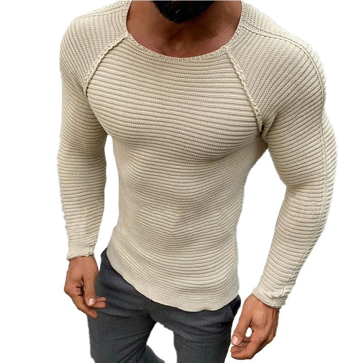 Men's fitted knitted top with breathable texture and chic stylish design