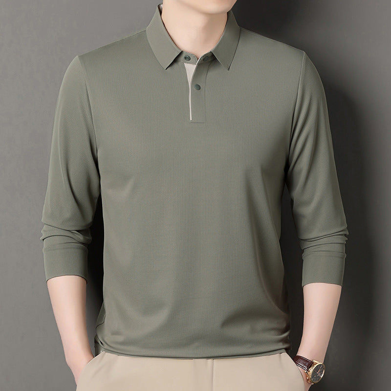 Men's 3/4 Sleeve Polo in Breathable Functional Fabric Lune London