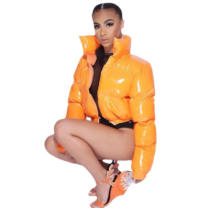 Lune London | Women's fashion short quilted jacket with shiny finish