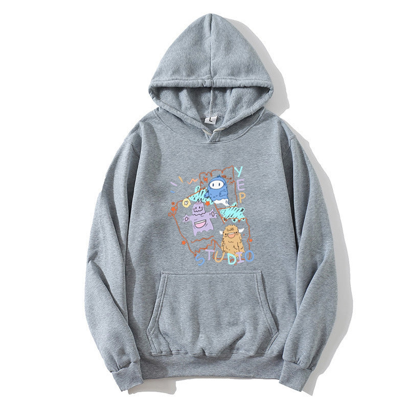 Women's hoodie with playful cartoon design Chic & Stil