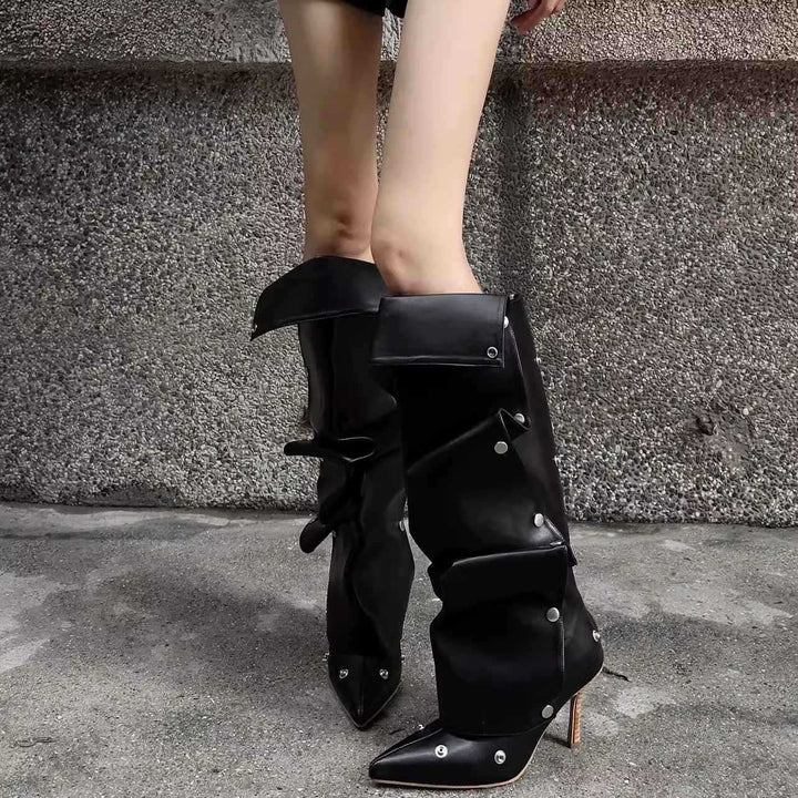 Stylish over-the-knee boots for women with innovative design and elegant heel Lune London