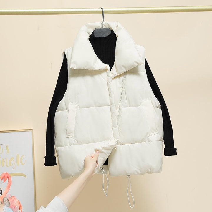 Ladies Fashionable and Lined Vest with High Collar Lune London