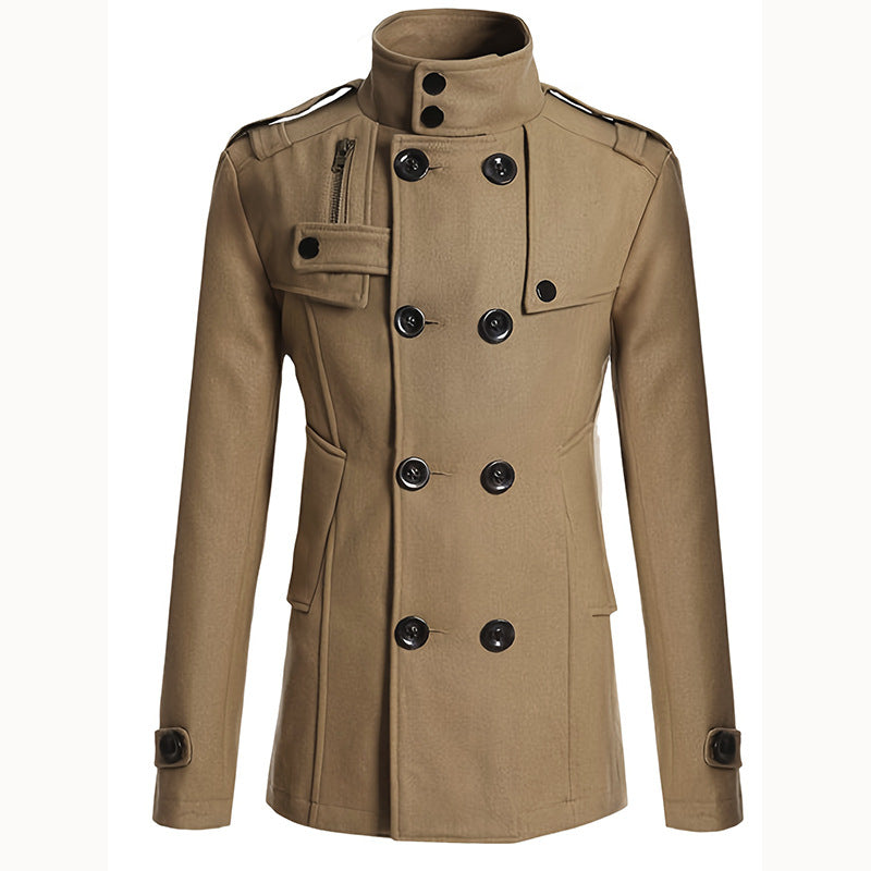 Fashionable women's trench coat with asymmetrical cut and practical pockets Lune London