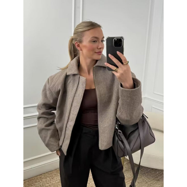 Elegant fleece jacket for ladies with zip Lune London