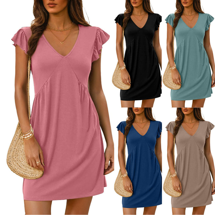 Casual summer dress for women with ruffled details Lune London