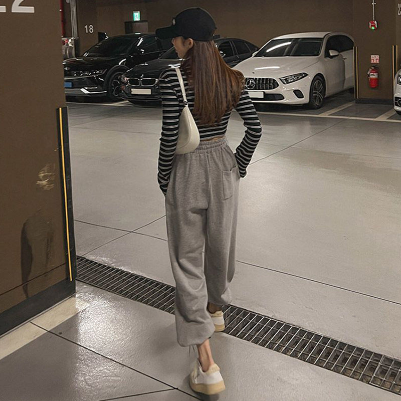Pantalons de survêtement larges et confortables pour femmes avec taille élastique Chic & Stil