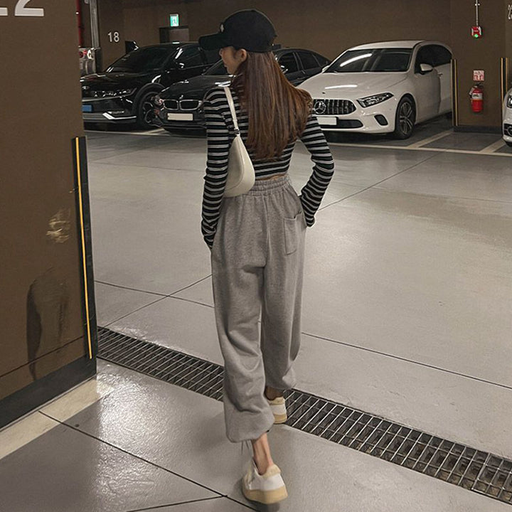 Pantalons de survêtement larges et confortables pour femmes avec taille élastique Chic & Stil